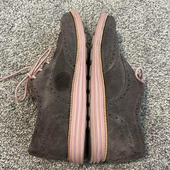 Cole Haan womens Gray Light Purple Suede Lunargrand Sneakers size 9B - Picture 5 of 9